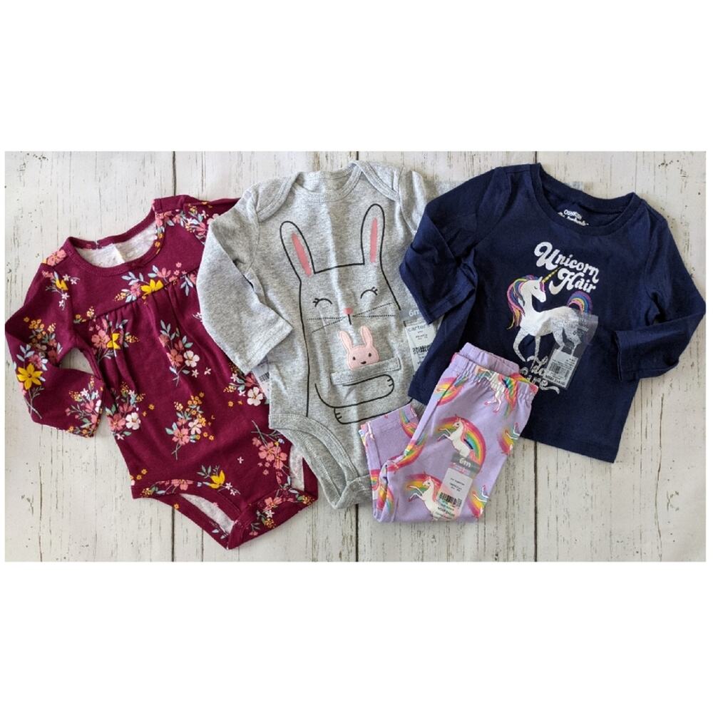 Carter's 4 piece baby outfit bundle sz 6m new